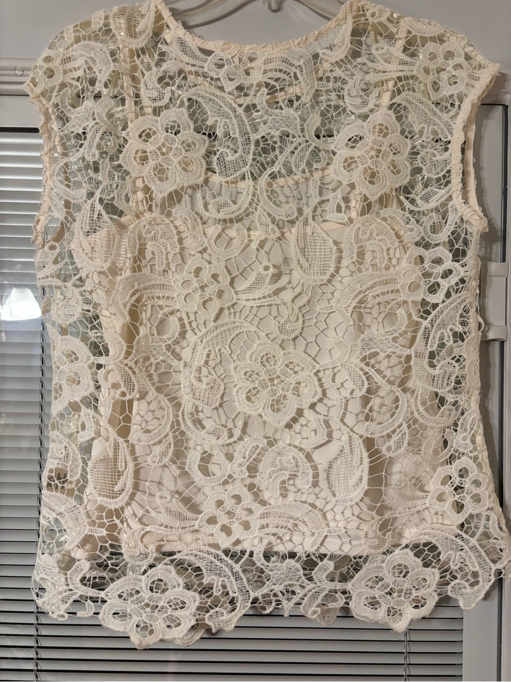 Adiva Lace Crochet Shell Top